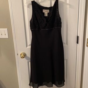 Lace top cocktail dress.